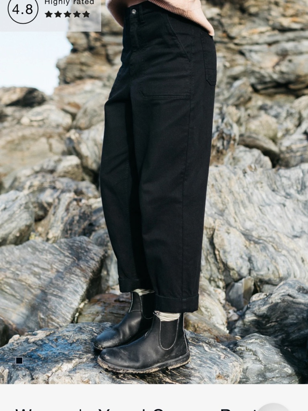 Women's Black Chino Pants - Classic Straight Fit